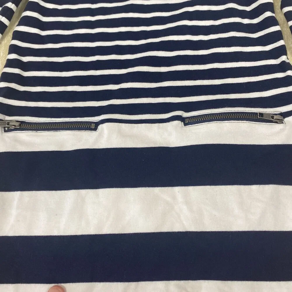 GAP Disney Minnie Mouse Girl's Kids Navy Blue and White Striped Dress L 10